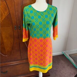Tracy Negoshian Multicolor Patterned Dress